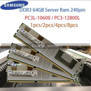 Samsung DDR3 64G PC3-12800L PC3L-10600 240pin RDIMM REG 8RX4 Speicher für Server - Bild 1 von 8