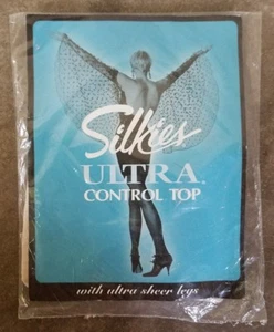 Silkies Ultra Sheer Control Top Ivory Medium Pantyhose Vintage New NIP - Picture 1 of 2