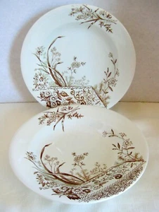2 Powell and Bishop Aesthetic Transferware Soup Plates - Egersund - circa 1880 - Picture 1 of 12
