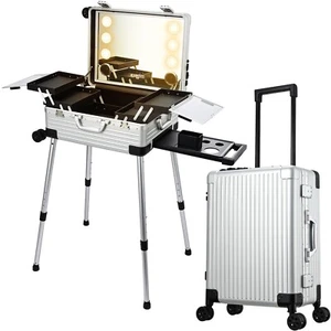Rollender Schminkkoffer 22" Kosmetik Organizer Koffer auf Rollen mit Vollbild L... - Bild 1 von 9