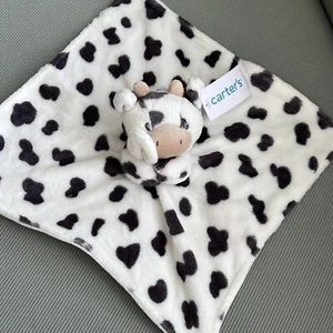 Carters Kuh Sicherheitsdecke weiß grau weich Plüsch Baby Lovey Toy 68215 - Bild 1 von 4