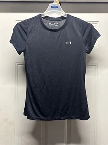 UNDER ARMOUR WOMEN'S BLACK HEAT GEAR T-SHIRT SIZE SMALL - Picture 1 of 7
