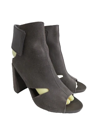 Pedro Garcia YECA 靴子 露趾 凉鞋 高跟鞋 灰色 皮革 EU 37.5 US 7 — 第 1/4 张图片