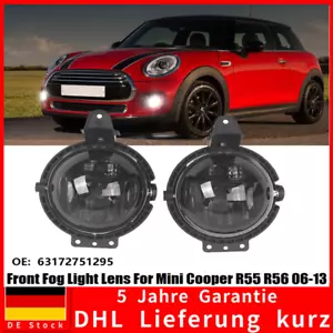 2x Klarglas Nebelscheinwerfer Schwarz Smoke Für Mini R55 R56 R57 R58 R59 06-2014 - Bild 1 von 24