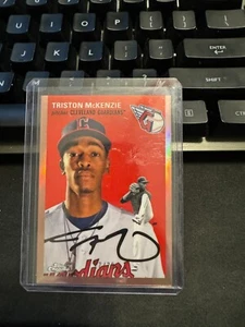 2023 TOPPS Chrome Platinum ROSE GOLD Triston McKenzie 72/75 Cleveland Guardians - Picture 1 of 2