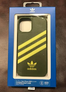 Adidas Originals 3 Streifen iPhone 12 Mini 5,4 Zoll Druckknopf Handyhülle Wild Pine/Grün - Bild 1 von 2