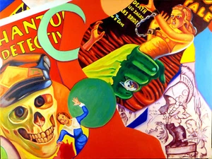 Beautiful and provocative large original oil painting by artist Mark Hugunin - Picture 1 of 3
