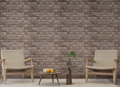 Rustic Brick Look Vinyl Wallpaper Roll 177 Sq Ft Industrial Wall Decor - Image 1 of 4