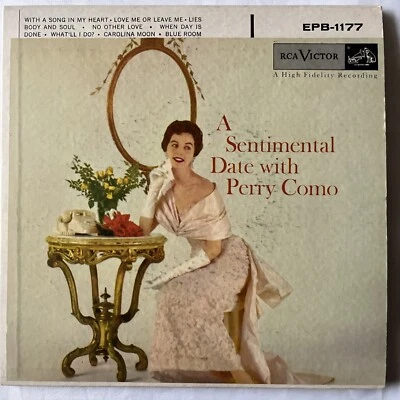 Perry Como: A Sentimental Date With Perry Como - Two 7" EP Records in CARDBOARD! - Image 1 of 4