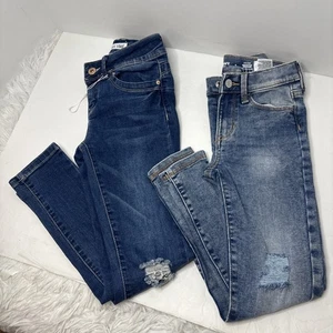 Paket mit 2 blauen Denim Skinny Jeans für Mädchen YMI & Old Navy (Größe 8) - Bild 1 von 15