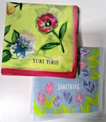 LOT OF 2 USEDHANDKERCHIEF VINTAGE BANDANA PATTERN COTTON 18" POCKET - Image 1 of 3