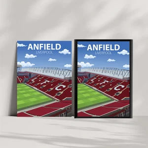 Anfield Stadium Poster, Liverpool FC Wall Art, Framed or Print Only - Picture 1 of 10