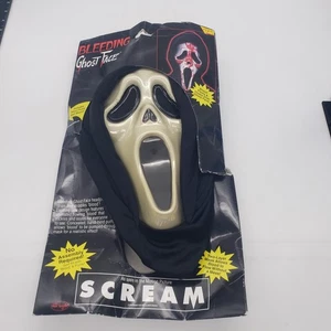 Vintage 1997 Scream Bleeding Ghost Face Mask Fun World/Easter Unlimited Horror - Picture 1 of 23