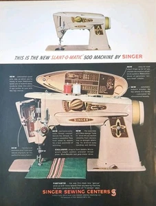 Vintage Slant O Matic 500 Singer Sewing Machine Print Ad Product Advertisement - Picture 1 of 1