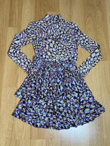 Scotch & Soda Girls Purple Leopard Print Pull-On Mini Skirt W/Top Sz 14 - Picture 1 of 15