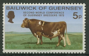 Guernsey 1972 Viehzüchter Weltkongress Bulle 66 postfrisch - Picture 1 of 1