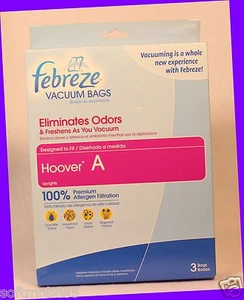 3 Vakuumbeutel Febreze HOOVER A Ständer Beseitigt Geruch 100% Allergenfiltration - Bild 1 von 2