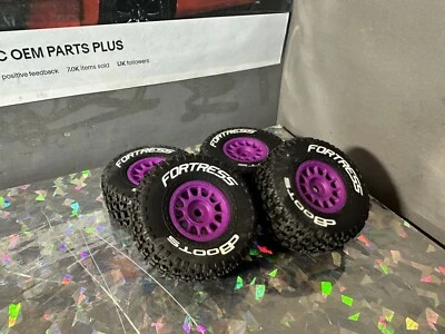 ARRMA ARA-1570 dBoots 'FORTRESS' Glued Tire Set, Purple (2 Pairs) MOJAVE GROM HH - Image 1 of 3