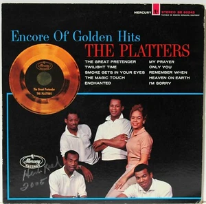 The Platters Founding Member Herb Reed signed "Encore of Golden Hits" LP HOF - Picture 1 of 2