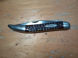 UNUSED VTG CASE XX GENUINE RED BONE 1940-1964 61093 TEXAS TOOTHPICK POCKET KNIFE - Picture 1 of 17