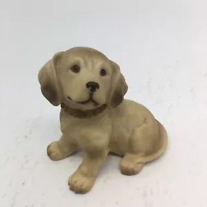 Homco gelb Labrador braunes Halsband Welpe sitzende Figur Sammlung #1408 - Bild 1 von 6