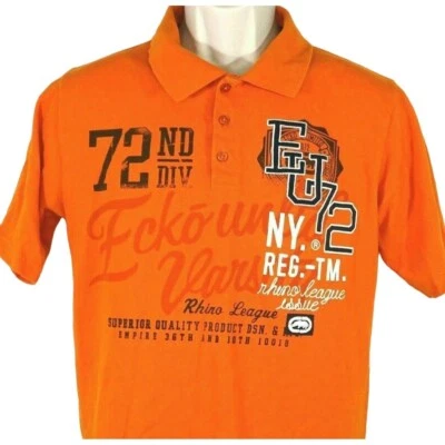 Polo Ecko Unlimited Gráfico Piqué Niños Talla XL Naranja Manga Corta  Foto 1 de 3