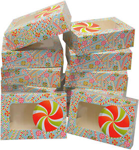 Christmas Cookie & Treat gift boxes for Muffins, Pastries & Fruitcake, 12 count