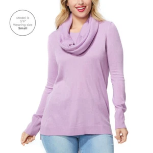 IMAN Women's Sweater and Removable Circle Scarf Set Lavender - Sz 3x - Picture 1 of 2