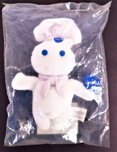 Muñeca de peluche vintage Pillsbury Doughboy mini 6" bolsa de frijoles de peluche NUEVA sello de fábrica - Imagen 1 de 2