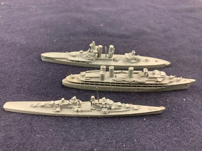 LOTE DE 3 BARCOS MODELO MILITAR ATLANTA IRON DUKE DIXIE CLASE 1:1200 AUTÉNTICO Foto 1 de 4