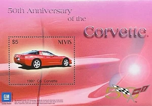 NEVIS 1997 C5 CORVETTE STAMPS SOUVENIR SHEET 2003 MNH 50TH ANNIVERSARY CAR - Picture 1 of 1