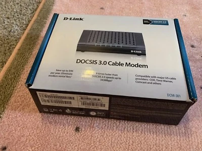 D-Link DOCSIS 3.0 Cable Modem(DCM-301) 343Mbps Compatible w/ xfinity time warner - Image 1 of 2