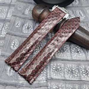 Correa de reloj de cuero exótico de 20 mm/16 mm diseño minimalista vintage - Imagen 1 de 10