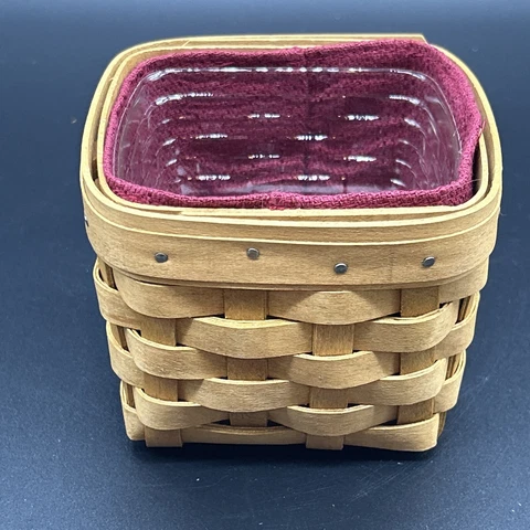 Longaberger Mulberry Booking Basket combo Liner and protector rare *NEW* Cover