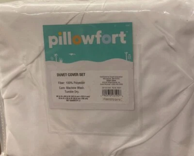Juego de funda nórdica doble Pillowfort para niños en blanco nueva con etiquetas Foto 1 de 3