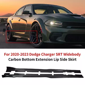 Carbon Fiber Side Skirts Extension For Dodge Charger SRT Scat Widebody 2020-2023 - Picture 1 of 18