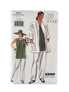 Vogue 7017 Sewing Pattern Jacket Tunic Pants Sizes 8-10-12 Resort Wear KOKO UC - Picture 1 of 2