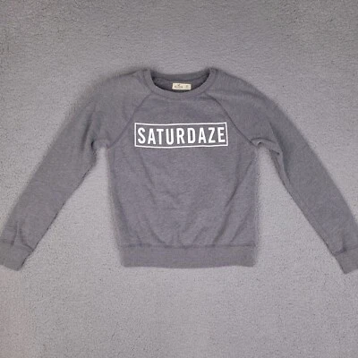 Hollister Sudadera Mujer XS Gris Saturdaze Cuello Redondo Manga Larga Pullover Foto 1 de 4