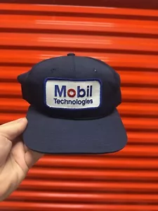 Vintage Mobil Racing Mütze Cap Snapback Blau Trucker Logo Patch - Bild 1 von 4
