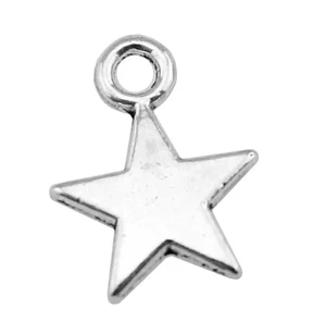 Shiny Sterling Silver Star Pendant Charm Necklace Ladies Girl UK - Picture 1 of 1