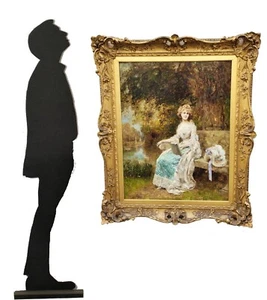 Yeend King, My Lady, Huile Sur Toile Encadrée, XIXème Siècle - Imagen 1 de 14