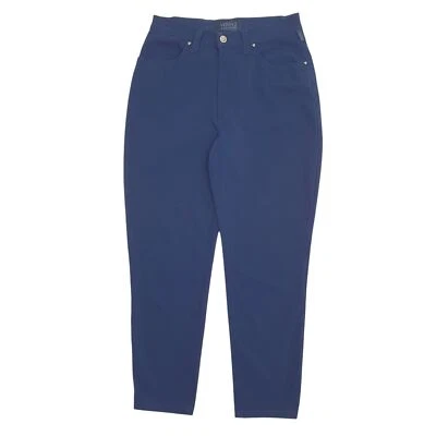 Pantalones de vestir VERSACE pantalones chinos mezcla de algodón azul marino para mujer 10 Foto 1 de 4