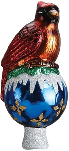 Cardinal Tree Top Glass Blown Ornaments for Christmas Tree - Picture 1 of 2