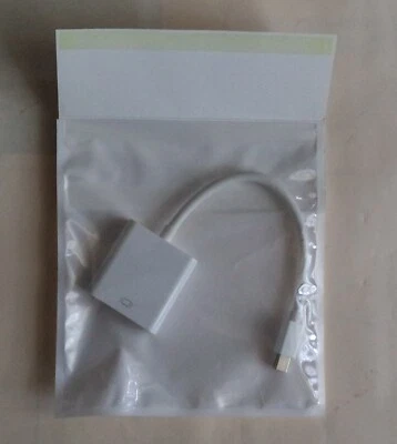 Mini Display Port DP Thunderbolt to DVI Adapter Cable Gold MacBook Air Mac Pro  - Image 1 of 4