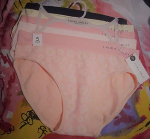 5 NEW LAURA ASHLEY LS3708 5PKA MICROFIBER SEAMLESS HIPSTER PANTIES XL - Picture 1 of 2