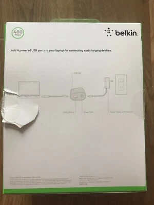 Genuine Brand New Belkin 4-port USB 2.0 Hub 480 Mbps - Image 1 of 4