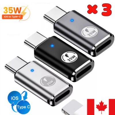 35W USB-C Male to iOS Female Adapter + lanyard For iPhone 15 Pro Max 15 Plus X2! - Image 1 of 4