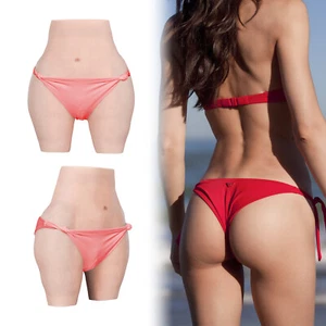 Silicone Pant Fake Vagina Panty Hip Up Buttock Thick Shaping Pants Crossdresser - Picture 1 of 18