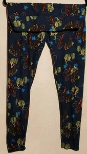 Leggings LulaRoe TC - Altos y Curvilíneos - Azul/Amarillo/Rojo/Verde/Negro Vida Marina - Imagen 1 de 5
