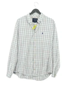 Joules Men's Shirt L White Checkered 100% Cotton Basic - Picture 1 of 6